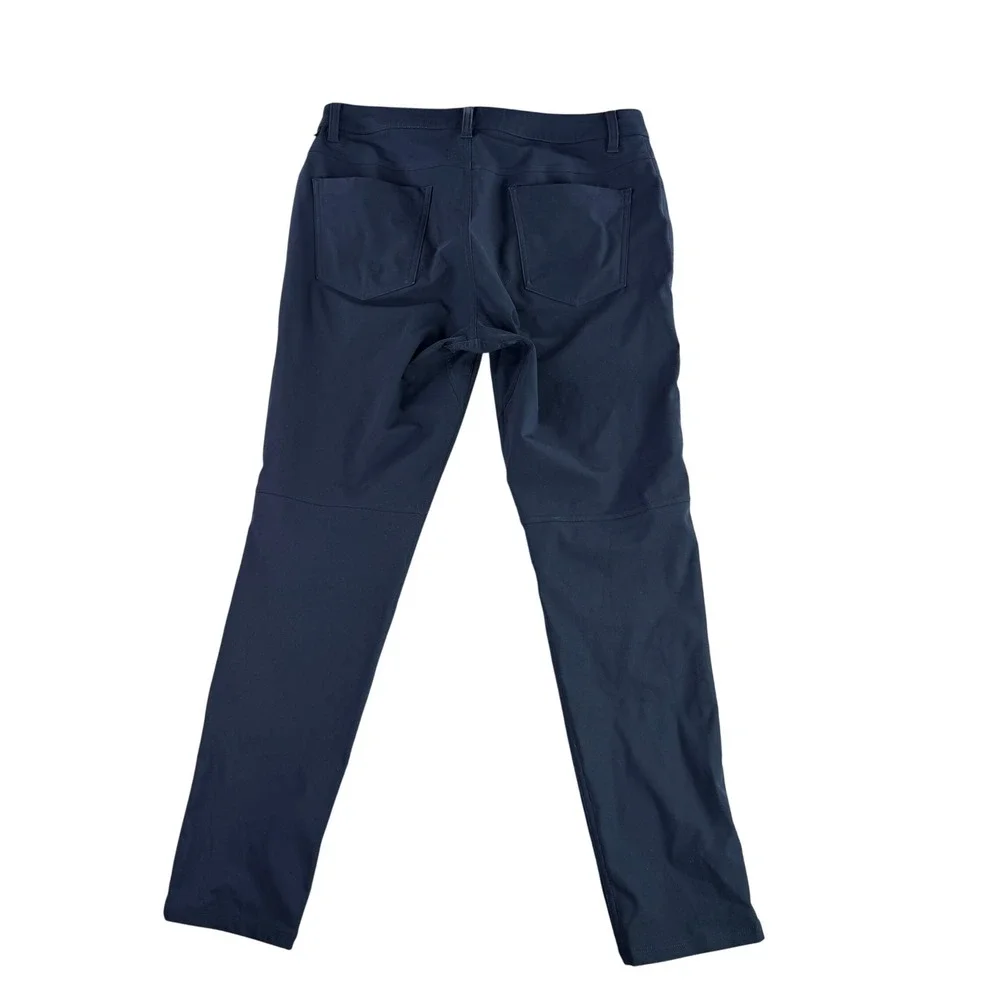 Lululemon ABC‎ Pant Slim Mens 32 Navy Blue Warpstreme Performance LM5AD9S